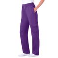 Plus Size Women's Better Fleece Cargo Sweatpant by Woman Within in Radiant Purple (Size L)