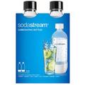 sodastream Dishwasher Safe 1L Classic DWS Carbonating Bottle Black (twinpack), Plastic