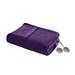 100% Polyester Solid Microlight Reversible Heated Blanket - Olliix BR54-1934