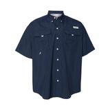 Columbia 7047 Men's Bahama II Short-Sleeve Shirt in Collegiate Navy Blue size Small | Cotton/Nylon Blend 101165