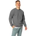 Hanes P1607 EcoSmart Crewneck Sweatshirt in Smoke Grey size Medium | Cotton Polyester P160