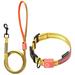 Yellow 'Lumiglow' 2-in-1 USB Charging LED Lighting Water-Resistant Dog Leash and Collar, Small