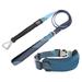Blue 'Geo-prene' 2-in-1 Shock Absorbing Neoprene Padded Reflective Dog Leash and Collar, Medium