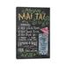 East Urban Home Mai Tai Recipe by Lily & Val - Wrapped Canvas Print Canvas in Gray | 18 H x 12 W x 1.5 D in | Wayfair