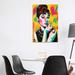 East Urban Home Audrey Hepburn by Peter Martin - Wrapped Canvas Painting Print Metal in Black/White/Yellow | 40 H x 26 W x 1.5 D in | Wayfair