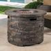 17 Stories Altair 24" H x 34.5" W Stone Propane Outdoor Fire Pit Table Stone in Gray | 24 H x 34.5 W x 34.5 D in | Wayfair