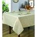 House of Hampton® Cecere Jacquard Tablecloth Polyester in White/Brown | 70 D in | Wayfair 4B530C77AF4346F09F6884787577167F