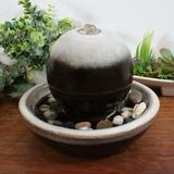 World Menagerie Eucalyptus Ceramic Orb Tabletop Fountain | 7.5 H x 9.5 W x 9.5 D in | Wayfair SSS-412