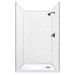 Polymarm 80" H x 36" D Three Panel Shower Wall Composite, Silicone | 80 H x 48 W x 36 D in | Wayfair 701-K2-CR