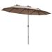 Freeport Park® Hiles 15' Oval Lighted Market Umbrella Metal in Brown | Wayfair 65FA8D73E62D433CABF8FDEBF7760726