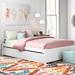 Mack & Milo™ Penton Full Size 2 Drawers Platform Standard Bed w/ Trundle by RBParadise, Wood in White | 16 H x 57 W x 79.53 D in | Wayfair