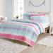 Dream Factory Tie Dye Stripe Microfiber Reversible Comforter Set | Twin Comforter + 4 Additional Pieces | Wayfair 2D871601MU