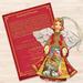 The Holiday Aisle® Mary & Joseph Angel Wood Hanging Figurine Ornament Wood in Brown/Red | 5 H x 4 W x 0.25 D in | Wayfair