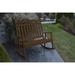 Loon Peak® Austyn Classic Porch Outdoor Rocking Bench in Brown | 45 H x 51 W x 44 D in | Wayfair 866309B6C3384F3C91421FA01D6B2370
