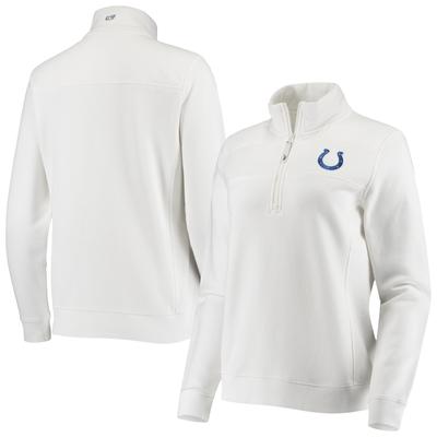 Women's Vineyard Vines White Indianapolis Colts Shep Shirt Quarter-Zip Sweatshirt