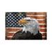 East Urban Home Eagle & Flag by Jace Grey - Wrapped Canvas Graphic Art Metal in Black/Brown/Gray | 40 H x 60 W x 1.5 D in | Wayfair