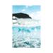 East Urban Home Underwater Fish 50/50 Half Split Shot by James Vodicka - Wrapped Canvas Photograph Canvas in Blue/Green/White | Wayfair