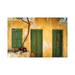 East Urban Home Greece, Symi. Yellow House w/ Green Doors. Jim Nilsen, Jaynes Gallery, Nobody, Travel | 18 H x 26 W x 1.5 D in | Wayfair