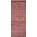 Geometric Tribal Oriental Moroccan Wool Runner Rug Hand-knotted Carpet - 3'11" x 10'10"