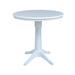 The Gray Barn Fairy Glen 36-inch White Round Pedestal Table With 12-inch Leaf