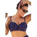 Plus Size Women's Madame Underwire Bikini Top by Swimsuits For All in Purple Dot (Size 16)