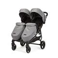 Ickle Bubba Venus Max Double Stroller (Space Grey with Black Handles)