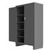 WFX Utility™ Downham 78" H x 48.13" W x 24" D Electronic Cabinet, Wood in Gray | 78 H x 48.13 W x 24 D in | Wayfair