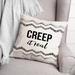 The Holiday Aisle® Sinope Creep It Real Square Pillow Cover & Insert Polyester/Polyfill blend | 16 H x 16 W x 1.5 D in | Wayfair