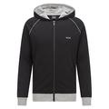 BOSS Herren Sweatjacke Loungewear Homewear Jacke Mix&Match Jacket, Farbe:Schwarz, Größe:M, Artikel:-001 Black