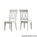 Eleanor Antique Grey Round Top Solid Wood Dining Set - X Back by iNSPIRE Q Classic