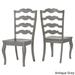 Eleanor Antique Grey Round Top Solid Wood Dining Set - French Ladder Back by iNSPIRE Q Classic