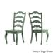 Eleanor Antique Grey Round Top Solid Wood Dining Set - French Ladder Back by iNSPIRE Q Classic