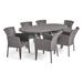 Faith Outdoor 7-piece Oval Wicker Dining Set by Christopher Knight Home