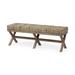 Solis Black & Cream Upholstered Patterned Seat Accent Bench