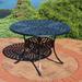 Sunnydaze Black Outdoor Patio Table Cast Aluminum w/ Crossweave Design - 41"