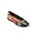 Extra Wide Width Women's The Fay Flat by Comfortview in Floral Metallic (Size 10 WW)