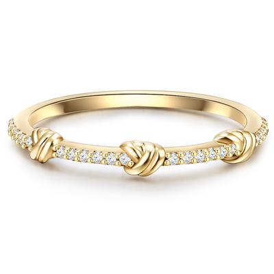 Glanzstücke München Ring Sterling Silber Zirkonia in Gelbgold 52 Damen Image