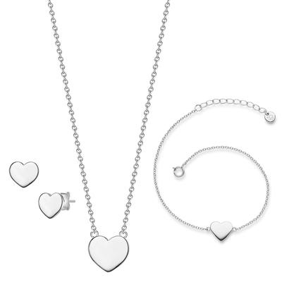 Glanzstücke München - Schmuckset Sterling Silber in Silber Schmuck-Set 1 ct Damen