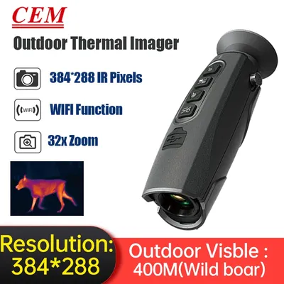 Caméra thermique CEM T-72, Vision nocturne, imagerie thermique monoculaire pour la chasse, sanglier,