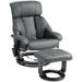 Latitude Run® Faux Leather Reclining Massage Chair w/ Ottoman Faux Leather/Mildew Resistant | 30 W x 31.5 D in | Wayfair
