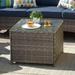 Red Barrel Studio® Kaniha Rattan Coffee Table Glass/Wicker/Rattan in Brown | 18.3 H x 23.89 W x 23.89 D in | Outdoor Furniture | Wayfair