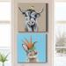 Union Rustic Playful Nature 4 - 2 Piece Painting Set Canvas/Metal in Blue/Green/Indigo | 40 H x 80 W x 1 D in | Wayfair