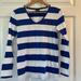 Polo By Ralph Lauren Tops | Blue And White Striped Ralph Lauren V Neck | Color: Blue/White | Size: S