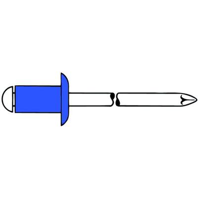 ISO15979 Gesipa Blindniete Flachrundkopf 5.0x10 Stahl verzinkt mit Stahldorn Image