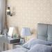 Beige and Gold Damask Basic Peel and Stick Removable Wallpaper 0381