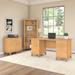 Somerset 60W Office Desk with Cabinet and 5 Shelf Bookcase