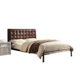 Acme Furniture Brancaster Queen Bed, Vintage Brown Top Grain Leather