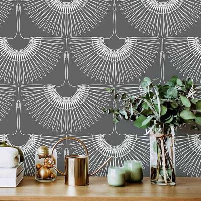 Black and White Birds Peel and Stick Removable Wallpaper 0940