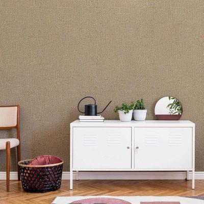 Brown Burlap Peel and Stick Removable Wallpaper 8053