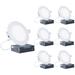 Infibrite 4 Inch 3000K/4000K/5000K Selectable 9W 750 LM Ultra-Slim LED Ceiling Light with Junction Box, Flush, Dimmable (6 Pack)